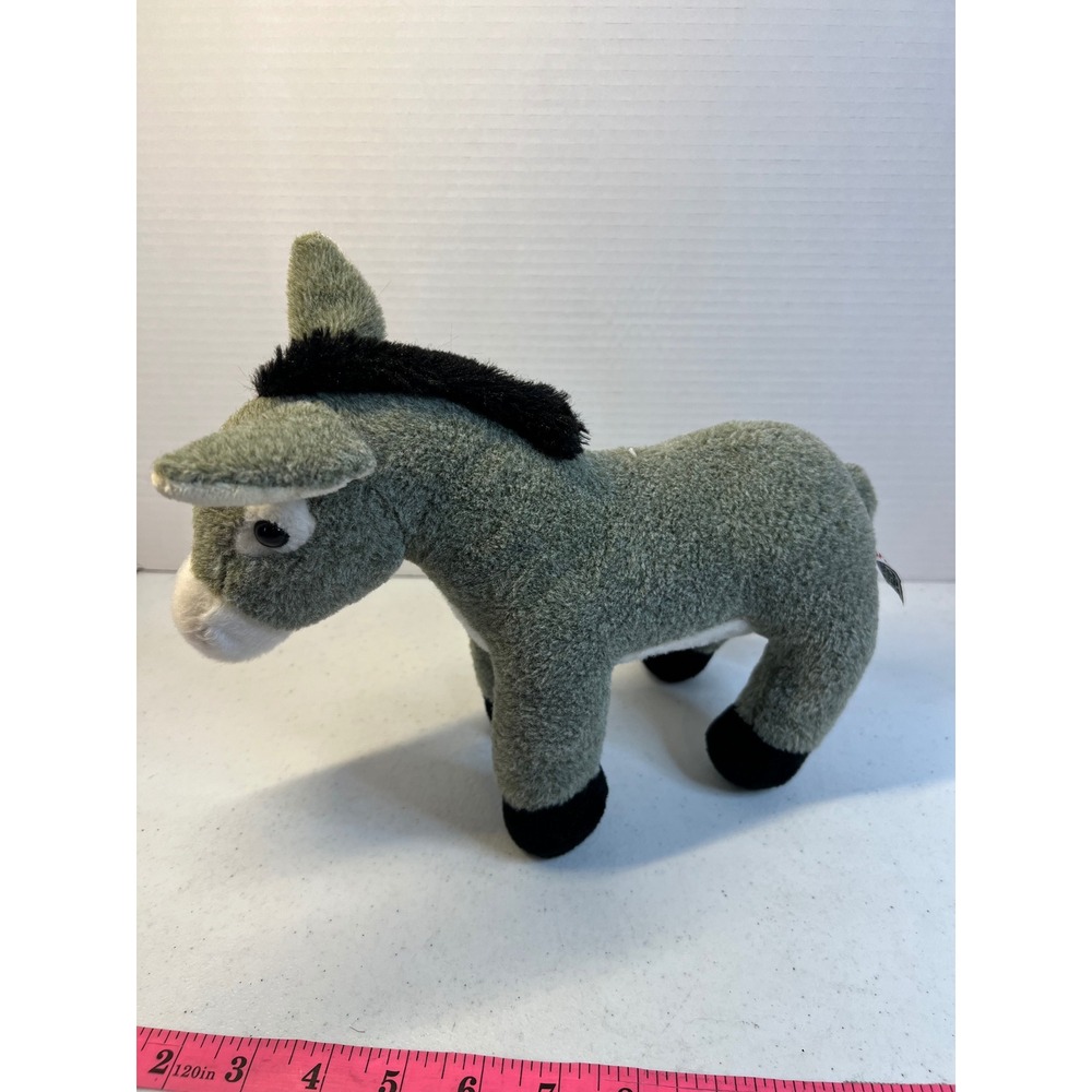 Unipak Grey Donkey Plush Stuffed Animal Farm Toy 2015 10 Inch